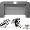 Garage Door Lock Kit KYJIANY Metal Silver Set with Spring Latch-2