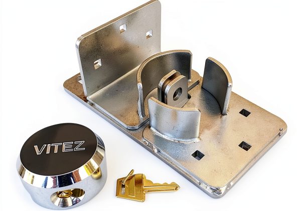 Roll Up Door Lock VITEZ Heavy-Duty Security for Garage – Chrome-0