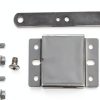 Garage Door Side Lock Inside Deadlock for Most Garage Door (single garage or double garage) Galvanized Steel -1 pack, Silver finish with pvc cover-1