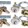 Garage Door Rim Cylinder Lock Indus Hardware Keyed Alike with 6 Keys-0