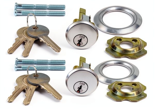 Garage Door Rim Cylinder Lock Indus Hardware Keyed Alike with 6 Keys-0