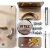 Roll Up Door Lock VITEZ Heavy-Duty Security for Garage – Chrome-1