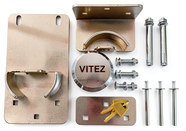 Roll Up Door Lock VITEZ Heavy-Duty Security for Garage – Chrome-1