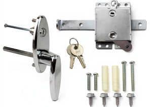 Garage Door Lock Kit by Garage Door Stuff Silver Key Unlock Set-0