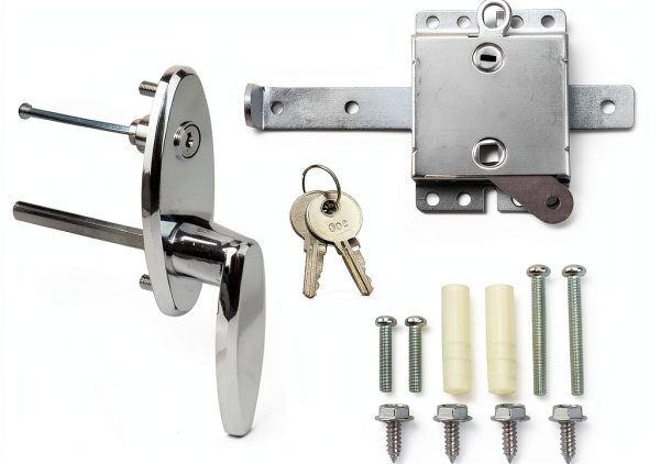 Garage Door Lock Kit by Garage Door Stuff Silver Key Unlock Set-0