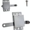 Garage Door Side Lock Inside Deadlock for Most Garage Door Galvanized Steel -1pack, Silver-1
