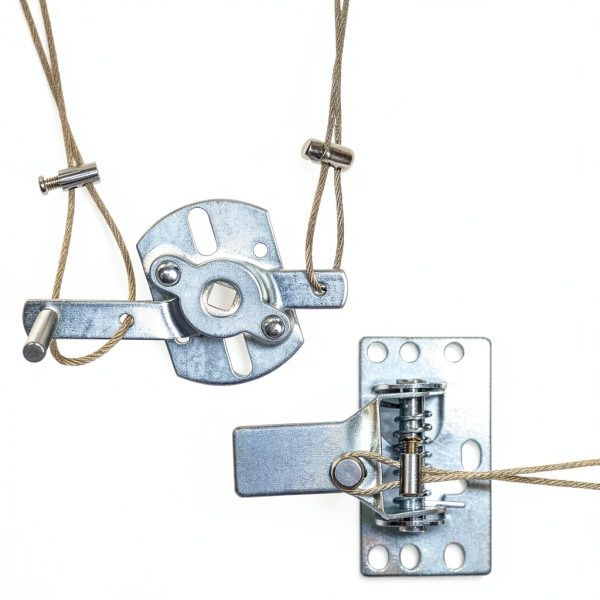 Garage Door Lock Kit KYJIANY Metal Silver Set with Spring Latch-3