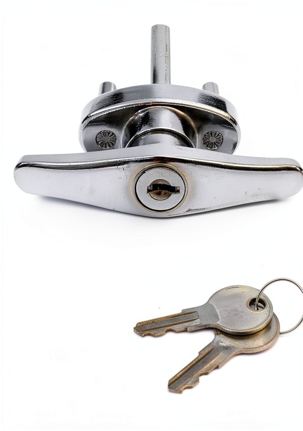 Garage Door T Handle Lock with 2 Keys and Mounting Bolts by Wedelweib-2