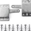 Garage Door Sidelock 2 Pack by Wedelweib - Silver, Modern Deadbolt-0