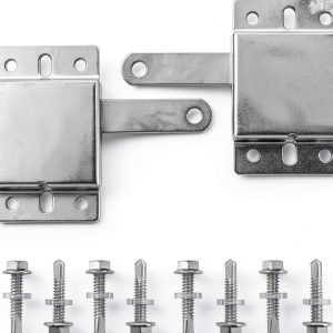 Garage Door Sidelock 2 Pack by Wedelweib - Silver, Modern Deadbolt-0