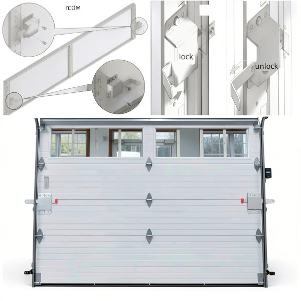 Garage Door Sidelock 2 Pack by Wedelweib - Silver, Modern Deadbolt-4