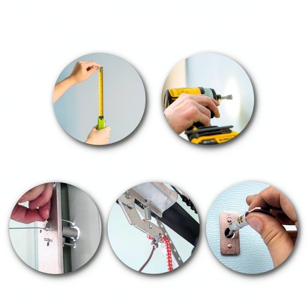 Emergency Release Lock Kit, Universal Garage Door Emergency Release Lock Kit, Garage Door Opener Quick Release Lock Disconnect Key Lock-6