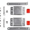 Garage Door Sidelock 2 Pack by Wedelweib - Silver, Modern Deadbolt-1