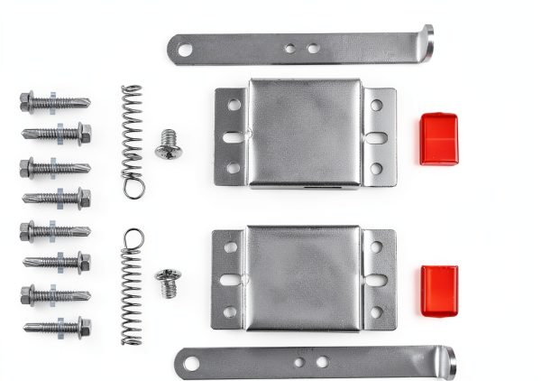 Garage Door Sidelock 2 Pack by Wedelweib - Silver, Modern Deadbolt-1