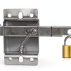 Garage Door Sidelock 2 Pack by Wedelweib - Silver, Modern Deadbolt-3