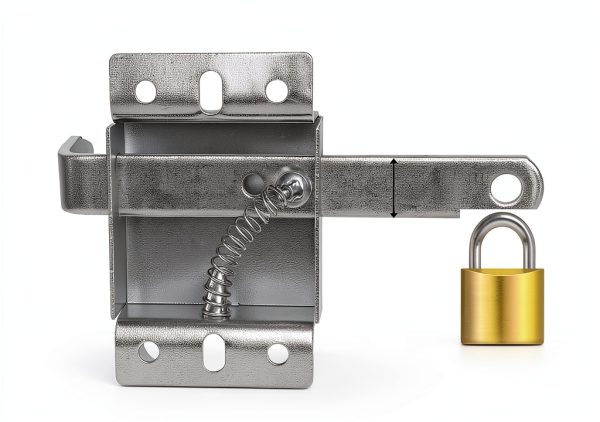 Garage Door Sidelock 2 Pack by Wedelweib - Silver, Modern Deadbolt-3