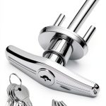Garage Door Lock T-Handle by Ojeemii, Zinc Alloy with 4 Keys and Bolts-0