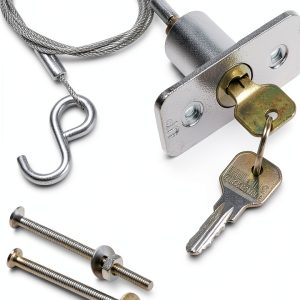Emergency Release Lock Kit, Universal Garage Door Emergency Release Lock Kit, Garage Door Opener Quick Release Lock Disconnect Key Lock-0