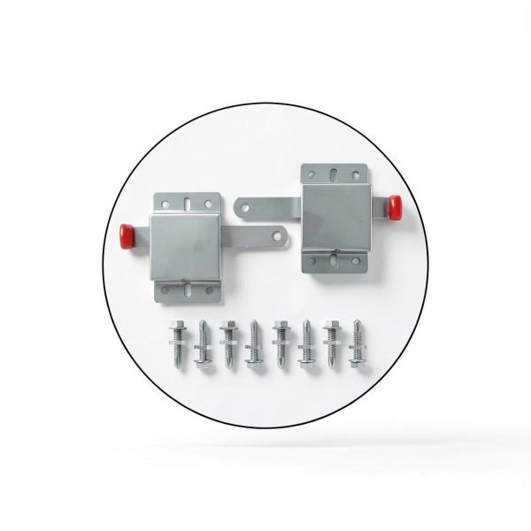 Garage Door Sidelock 2 Pack by Wedelweib - Silver, Modern Deadbolt-5