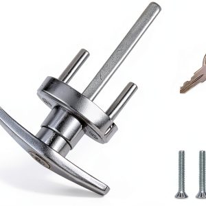 Garage Door T Handle Lock with 2 Keys and Mounting Bolts by Wedelweib-0